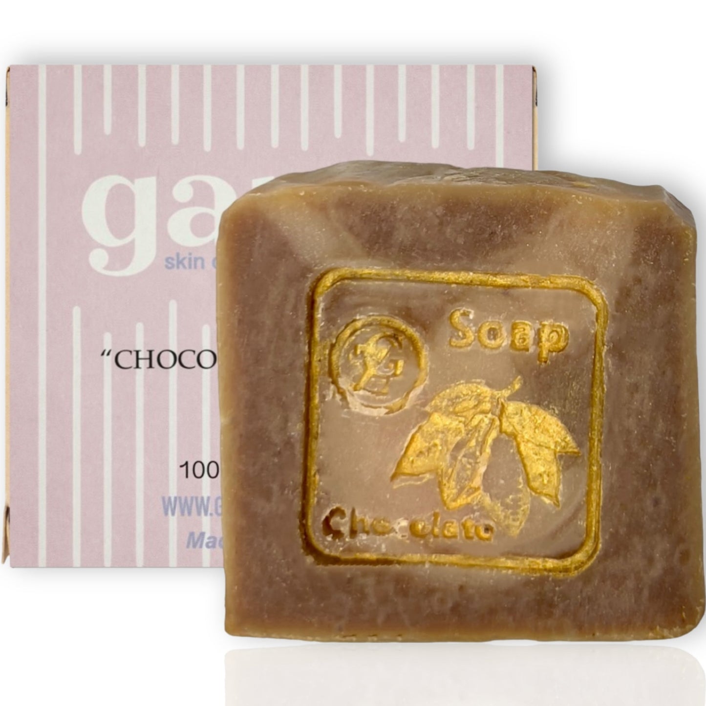 Chocolate Scented Soap Bar by Garna, handmade bar soap with warm cocoa scent – photo 1