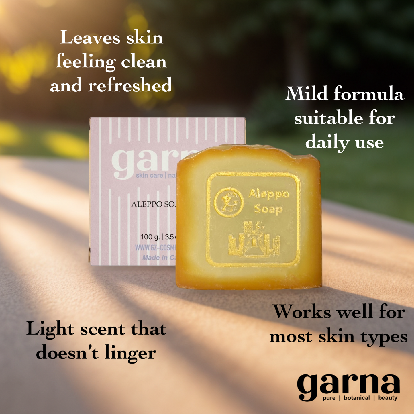 Aleppo Soap Bar by Garna, handmade bar soap – earthy, traditional scent, photo 3