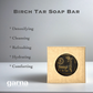 Garna Birch Tar Soap Bar 3.5 oz: Plant-based Cleanser for Normal to Oily Skin