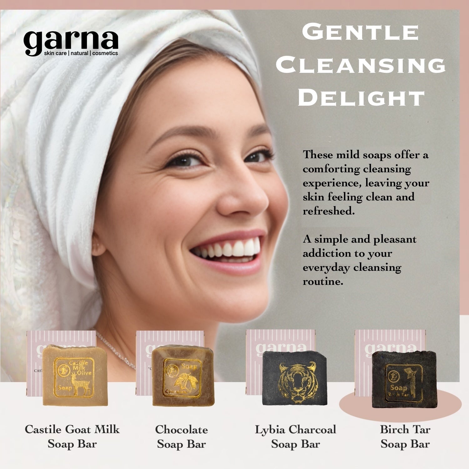 Birch Tar Soap Bar by Garna, handmade bar soap – smoky, woodsy scent, photo 5