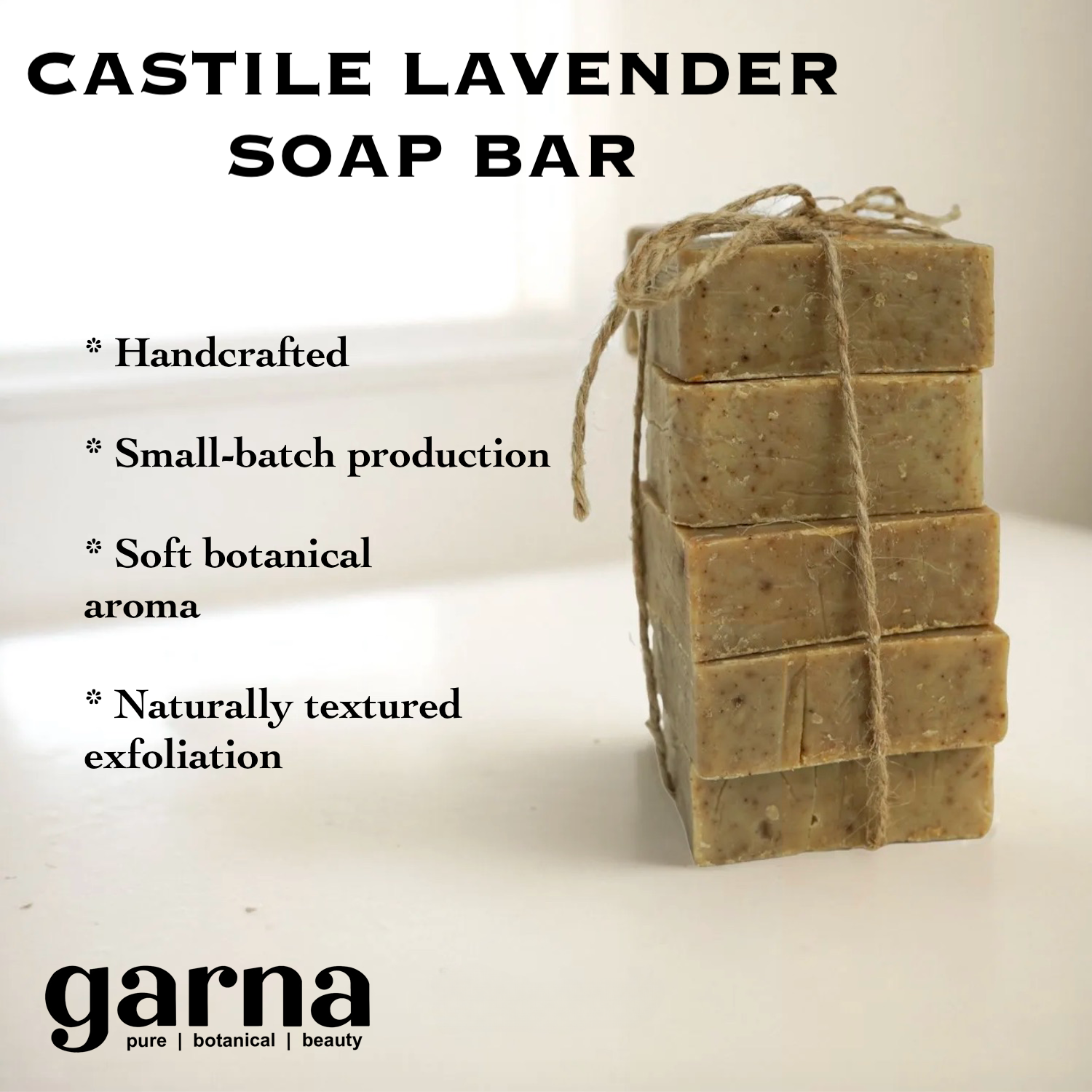 Lavender Soap by Garna (500g), handmade soap – soft lavender scent, photo 3