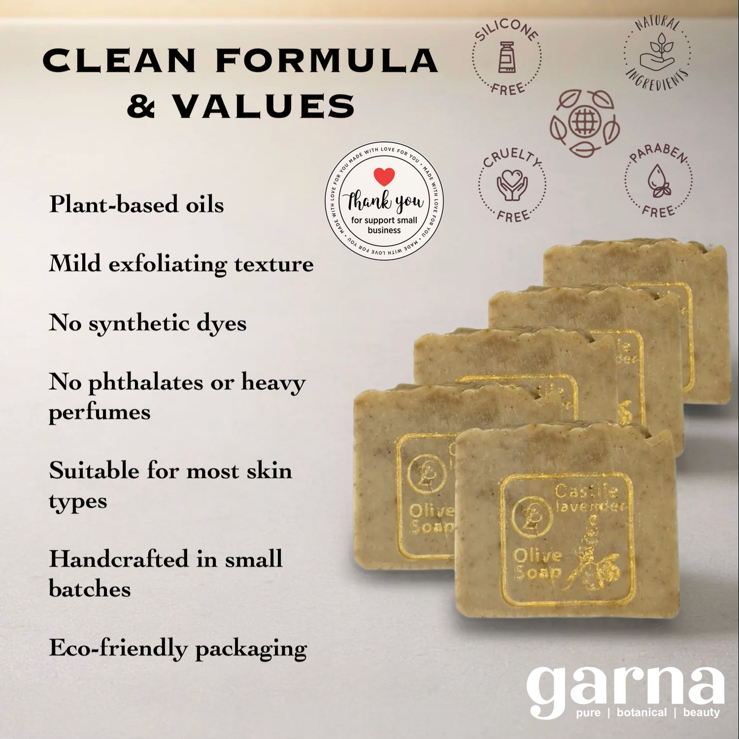 Lavender Soap by Garna (500g), handmade soap – soft lavender scent, photo 5