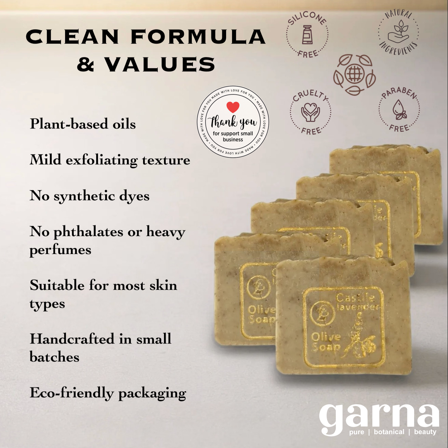 Lavender Soap by Garna (500g), handmade soap – soft lavender scent, photo 5