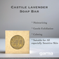 Garna Lavender Castile Soap Bar 3.5 oz: Handcrafted Pure Gentle Exfoliation & Nourishment