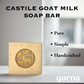 Goat Milk Castile Soap Bar by Garna, handmade bar soap with fresh, clean scent – photo 2