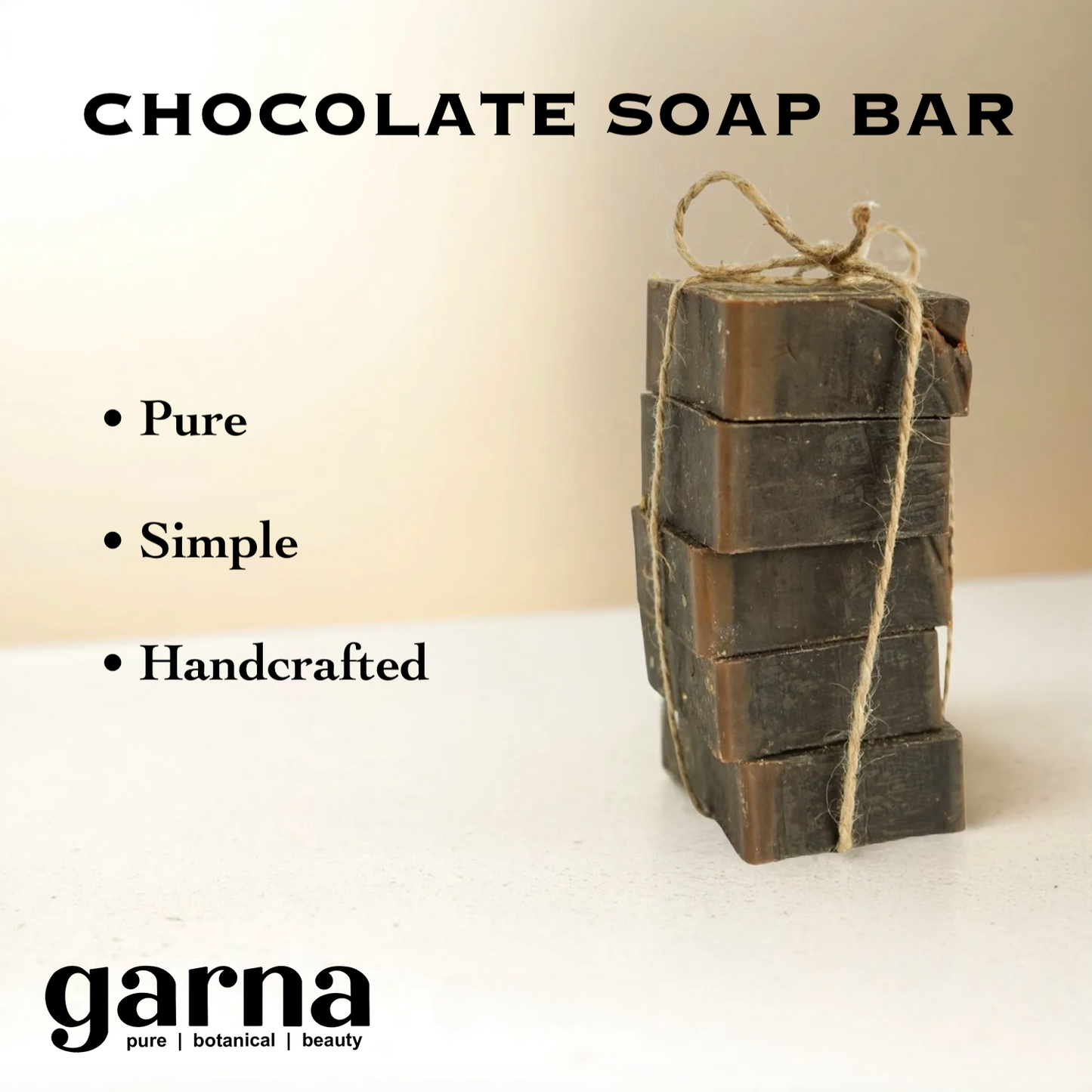 Chocolate Soap by Garna (500g), handmade soap – warm cocoa scent, photo 3