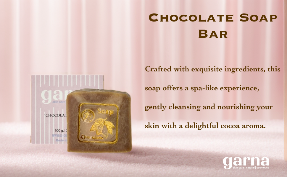 Garna Chocolate Scented Soap Bar 3.5 oz Moisturizing and Gentle Formula