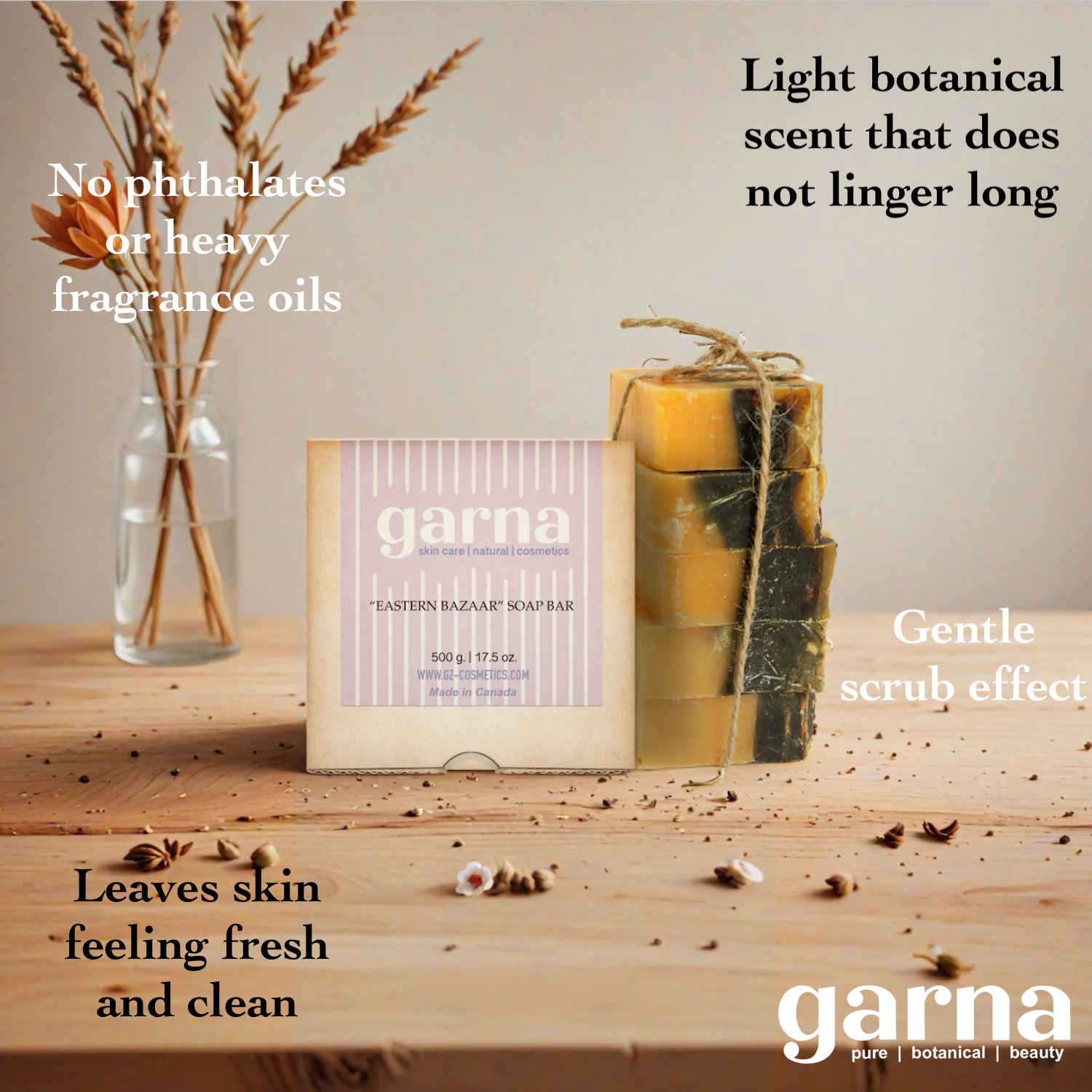 Exfoliating Soap by Garna (500g), handmade soap – warm spiced scent, photo 3