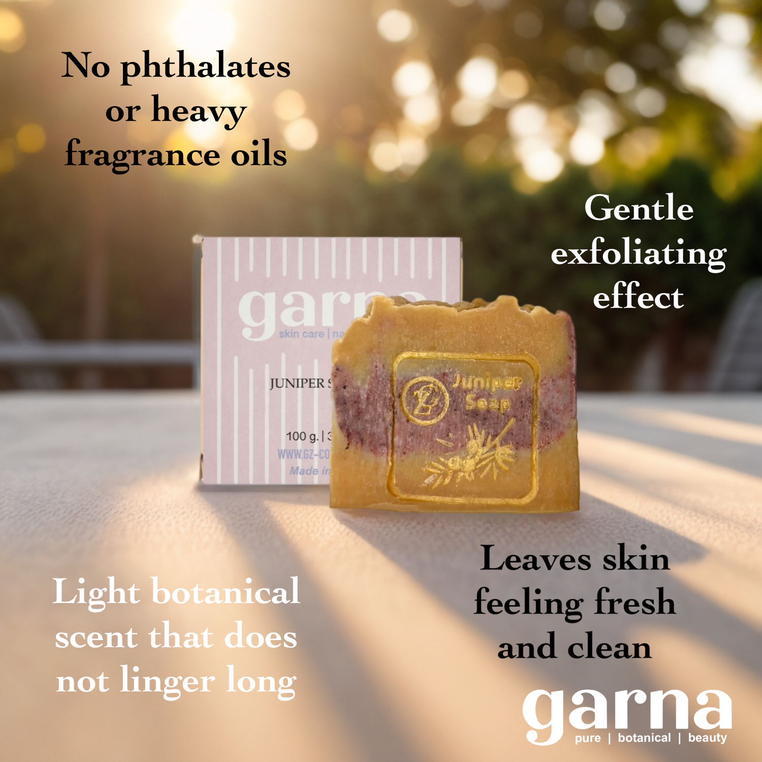 Juniper Scrubby Soap Bar by Garna, handmade bar soap – fresh juniper scent, photo 3