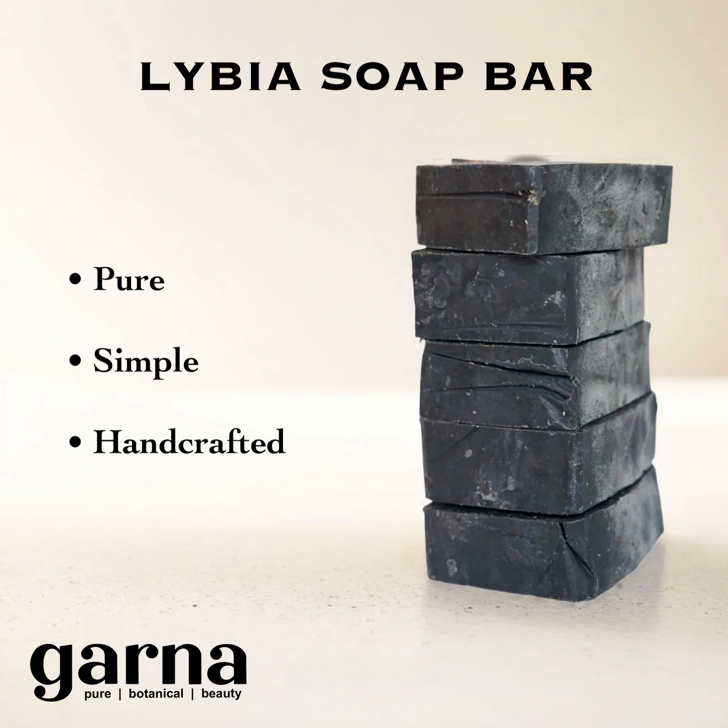 Charcoal Soap by Garna (500g), handmade soap – clean, fresh scent, photo 2