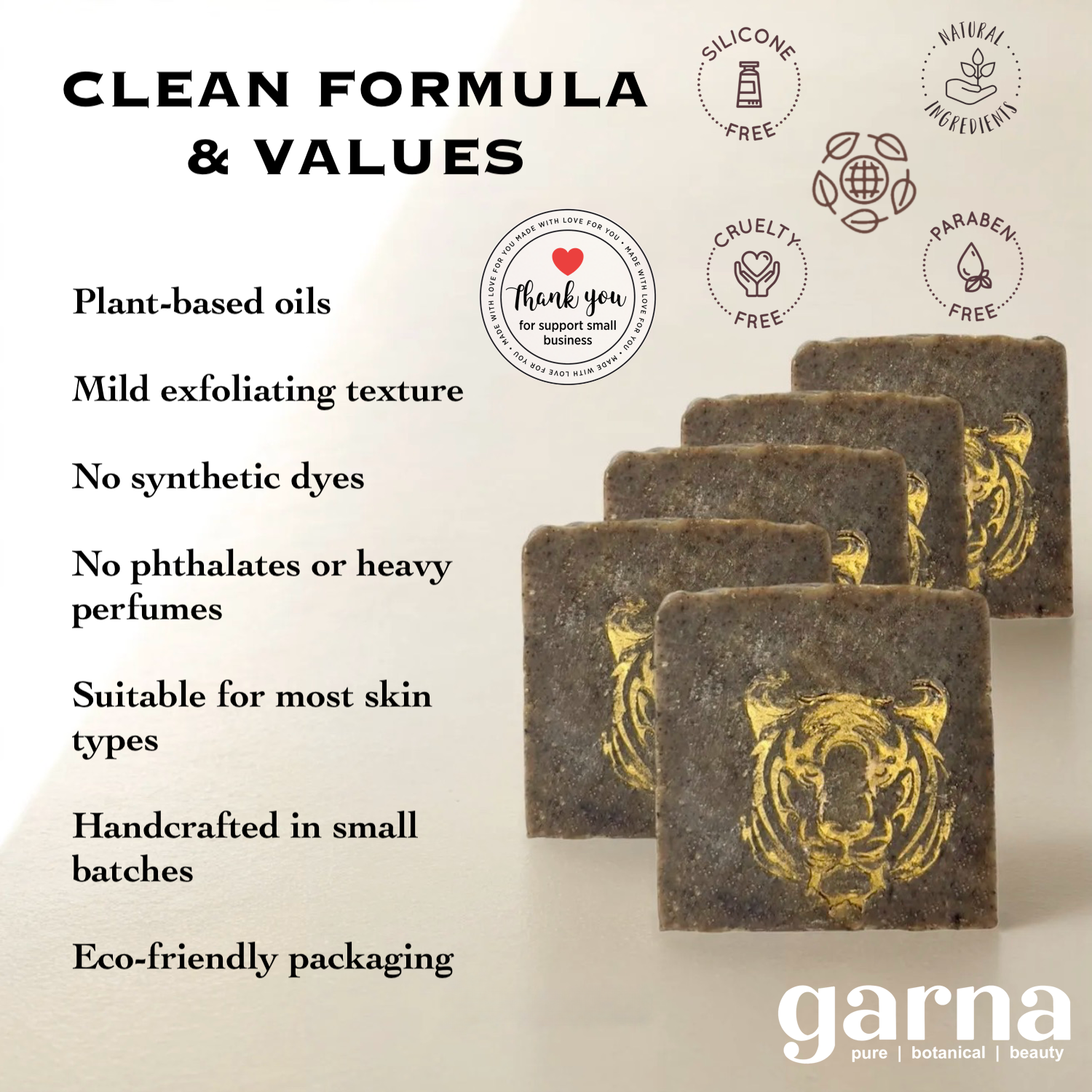 Black Cumin Soap by Garna (500g), handmade soap – warm, earthy scent, photo 5
