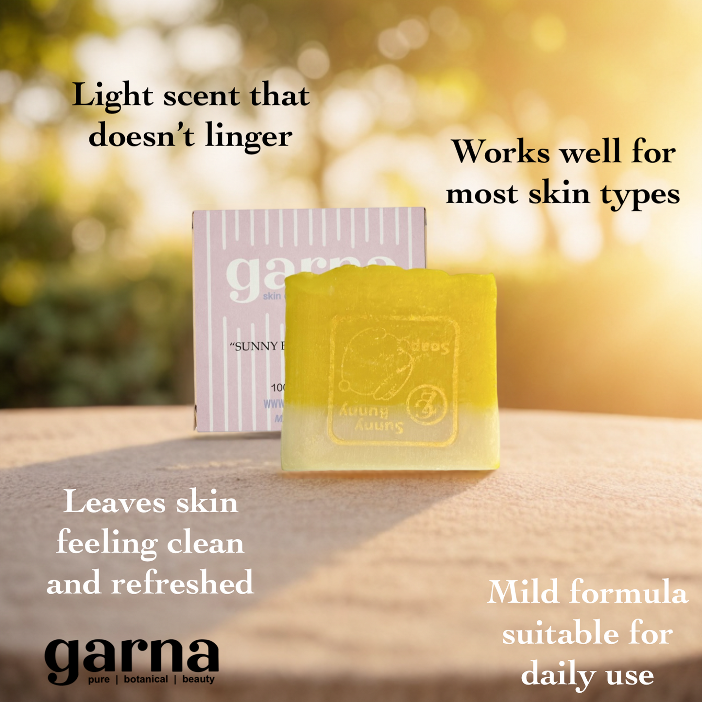 Savon pour enfants Garna – Parfum Sunny Bunny, savon doux fait main pour