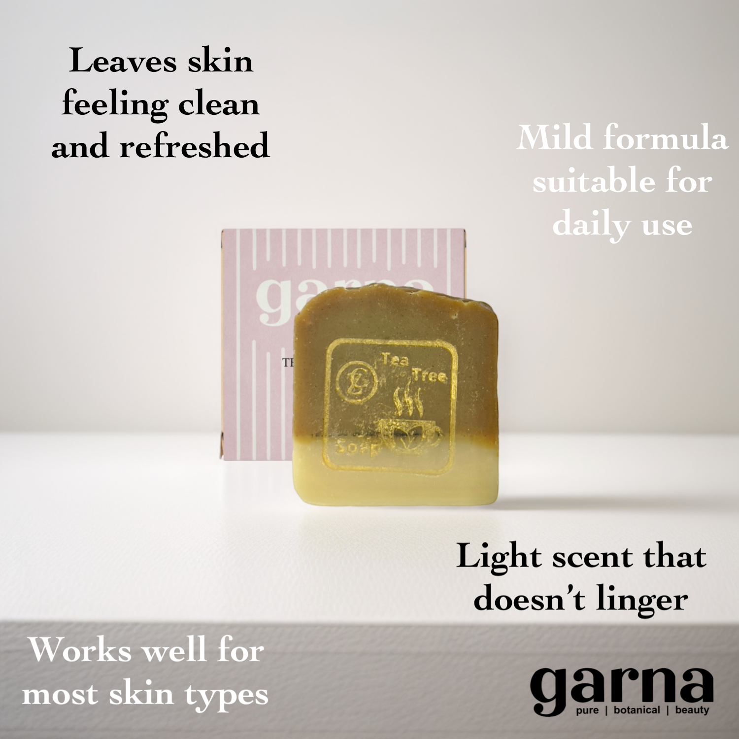 Tea Tree Soap Bar by Garna, handmade bar soap – clean tea tree scent, photo 3