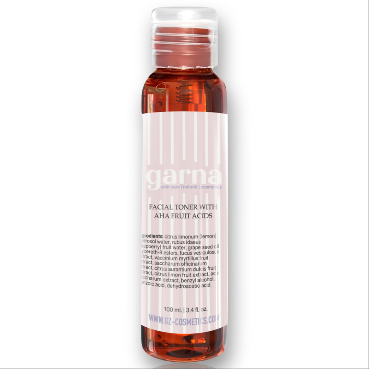 Garna AHA Face Toner 3.4 fl oz: Gentle Hydrating Solution for Glowing Skin